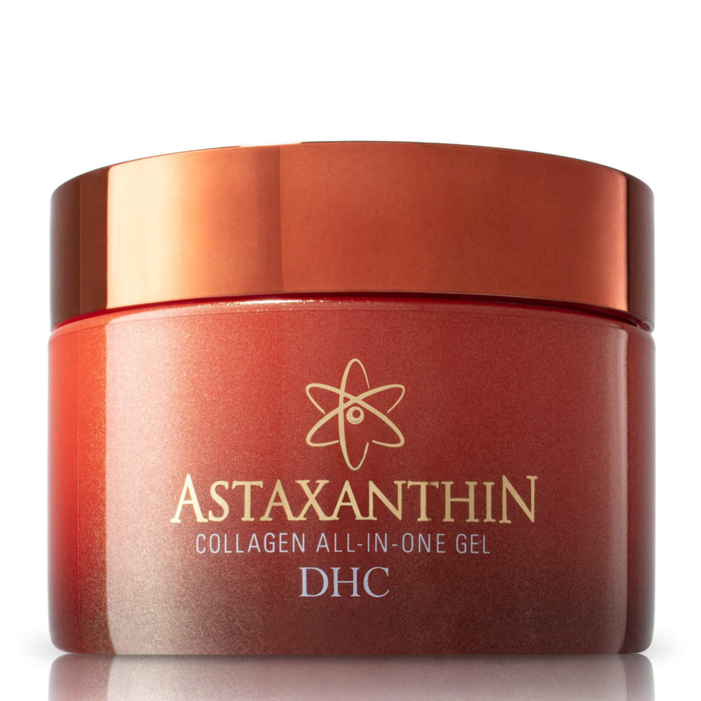 DHC Astaxanthin Collagen All-in-One Gel closeup reveals smooth, fast-absorbing hydration.