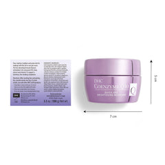 DHC CoQ10 fragrance-free label on jar supports sensitive-skin use.