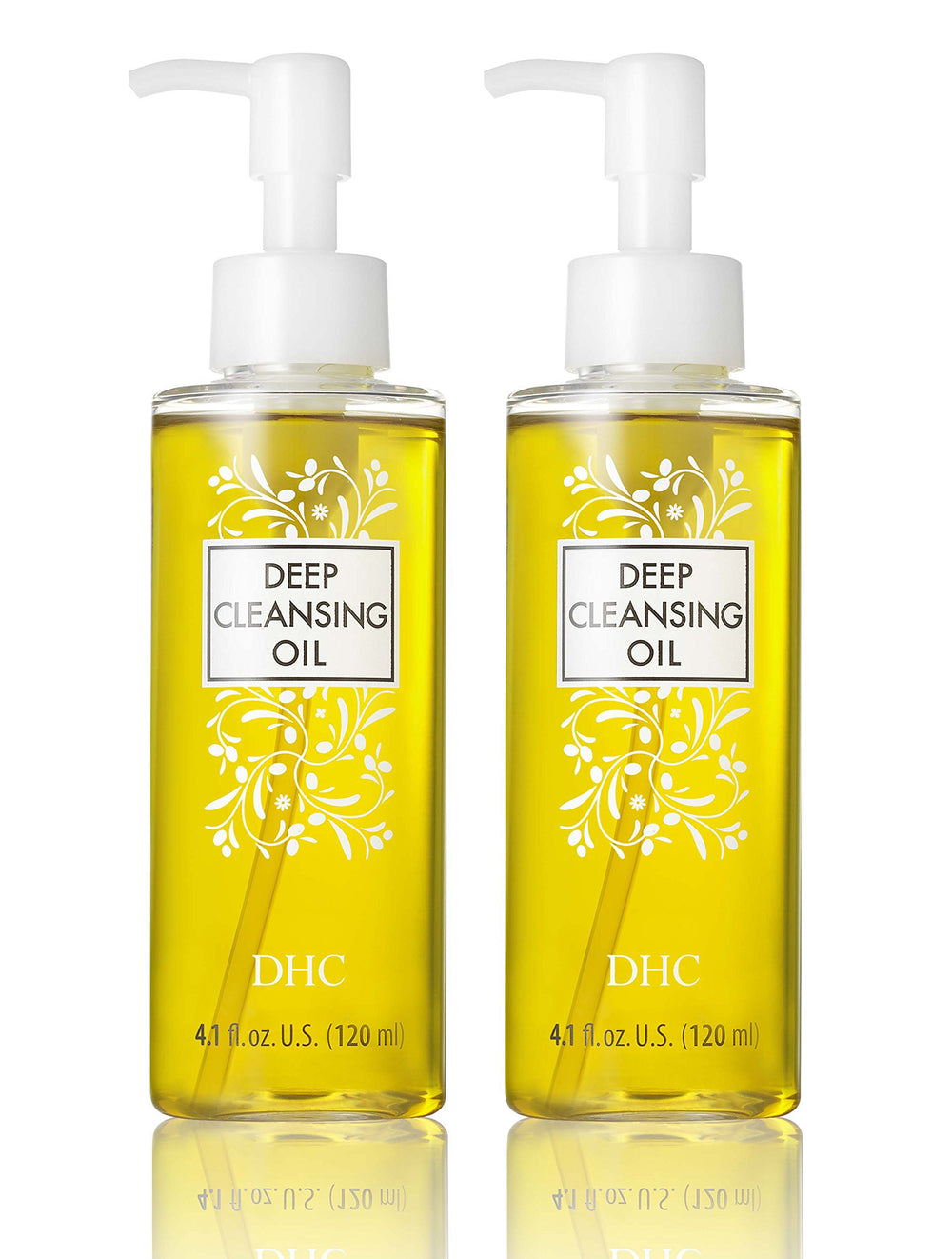 DHC Deep Cleansing Oil 2-pack bottles offer convenient dual-pack cleansing.