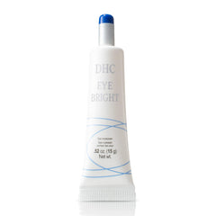 DHC Eye Bright bottle closeup showing a refreshing gel for revived eye appearance.