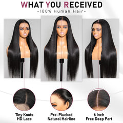 Dheridy lace front wig pre-plucked natural hairline for effortless part and style