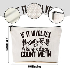 DHKG makeup pouch closeup shows smooth zipper and durable linen material
