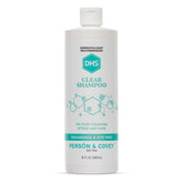 DHS Clear Shampoo 16oz bottle for gentle daily cleansing on sensitive skin.