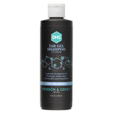 DHS Person & Covey T Gel Shampoo bottle on a bathroom shelf for deep cleansing scalp care