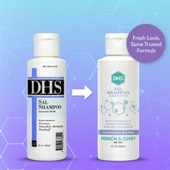 DHS SAL Shampoo lather action showing cleansing for dry scalp.