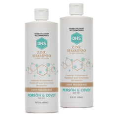 DHS Zinc Shampoo bottle-front image demonstrates daily gentle cleansing for all hair types.