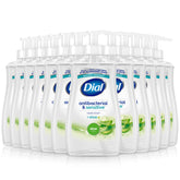 Dial antibacterial defense aloe bottle showing moisturized hands after wash