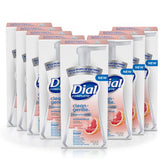 Dial Complete Clean + Gentle bottle closeup shows smooth, hydrated skin after washing.