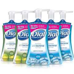 Dial Complete Fresh Pear foaming hand soap bottle for quick, effective handwashing