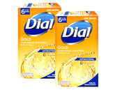 Dial Gold antibacterial soap bar closeup showing rich color and odor protection