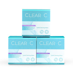 Diamond Wipes Clear C Eyelid Wipes packaging in travel box for easy access