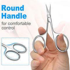 Diesisa curved cuticle scissors stainless-steel finish highlights rust resistance and durability.
