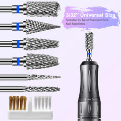 Diesisa cuticle bits collection with medium grit tungsten carbide for durable trimming.