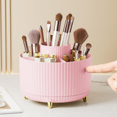 Diesisa makeup brush holder 360° rotation keeps brushes within easy reach during makeup routines.