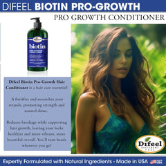 Difeel Biotin Premium Hair Oil bottle supports scalp care and shine.