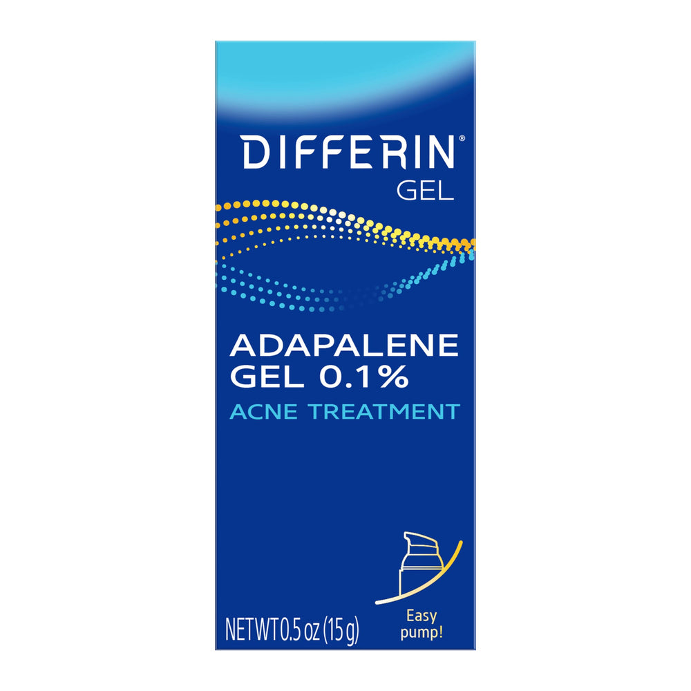 Differin Acne Gel pump shown for easy, targeted acne care