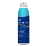 Differin body spray front packaging showing product and size, fast application benefit