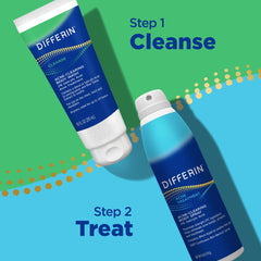 Differin ingredient label detail highlighting 2% salicylic acid and actives benefit