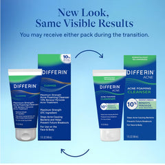 Differin dispensing foam texture for even cleansing and coverage