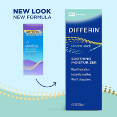 Differin texture closeup of lotion absorbed quickly, highlights lightweight feel