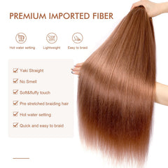 DIFUNEE lightweight braiding hair 24in reduces tension during long wear sessions