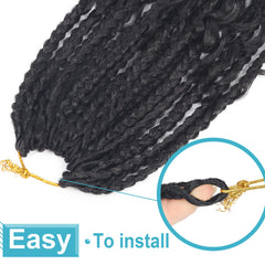 Diha Goddess Bohemian Box Braids pre-looped design enables easy installation