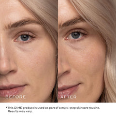 DIME Beauty Dewy Day Cream tremella mushroom imagery suggesting plump hydration.