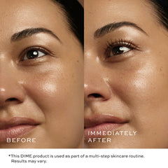 DIME Beauty Volume Mascara lifted lashes wear test showcasing length and definition.