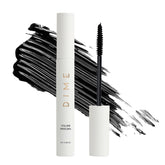 DIME Beauty Volume Mascara tubing formula closeup shows smudge-proof precision.
