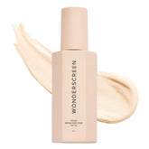 DIME Beauty Wonderscreen Light bottle showing mineral sunscreen with tinted glow for daily radiance