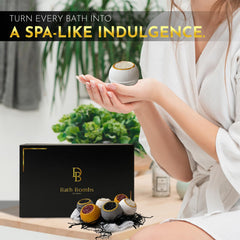 DinBer bath bombs with natural organic ingredients for skin-friendly pampering