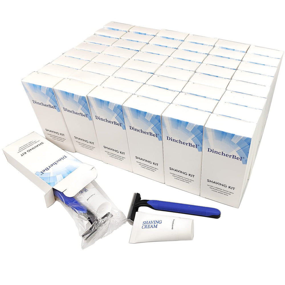 DincherBel bulk disposable razors twin blade pack for hotel amenities and travel