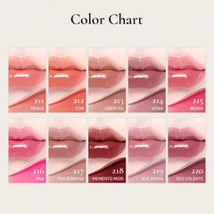 DINTO Blur-Glowy Lip Tint close-up highlights weightless, breathable tint.