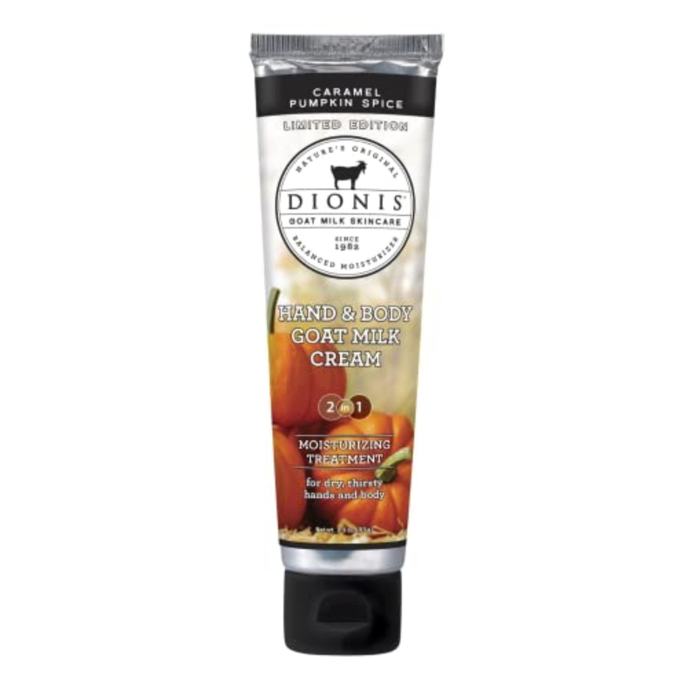 Dionis goat milk hand and body cream jar front view for daily hydration.