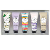 Dionis goat-milk hand cream gift box with travel-size tubes for gifting and hydration.