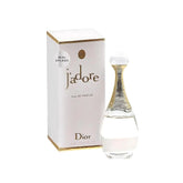 Dior J'adore mini splash top notes bottle highlights bright citrus opening for daylong freshness.