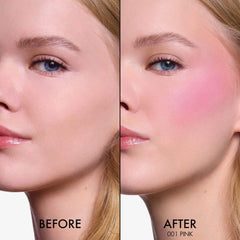 Dior Rosy Glow Blush 001 Pink swirled on skin provides all-day gentle color