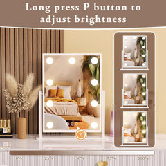 Dirket vanity mirror smart touch control for easy brightness and color changes