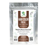 Discovery Naturals brown henna hair color kit packaging highlights vegan natural ingredients