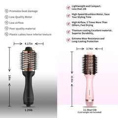DISSTAR hot-air brush with high-velocity airflow enabling quick, even styling