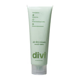 Divi Air Dry Styling Cream bottle close-up showing the lightweight formula for frizz control.