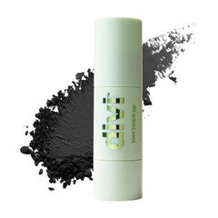 Divi root touch-up powder on black roots for quick gray concealment.