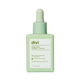 Divi Scalp Serum bottle dispensing for precise scalp application and nourishment.
