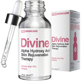 Divine Derriere glycolic peel bottle for at-home exfoliation and smoother skin.