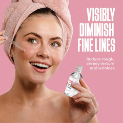 Divine Derriere glycolic peel cap closeup shows controlled application for gentle exfoliation.