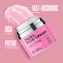 Divine Derriere Perky Body Cream push-top dispenser enables easy daily use.