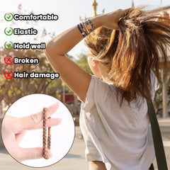 DIYDEC elastic non-slip hair ties suitable for thick, thin, curly hair