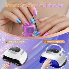 DMJWAN UV LED Nail Lamp 4-timer display for custom curing times