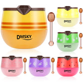 Dmsky Bee Lip Balm honey pot jar close-up highlighting rich hydration.