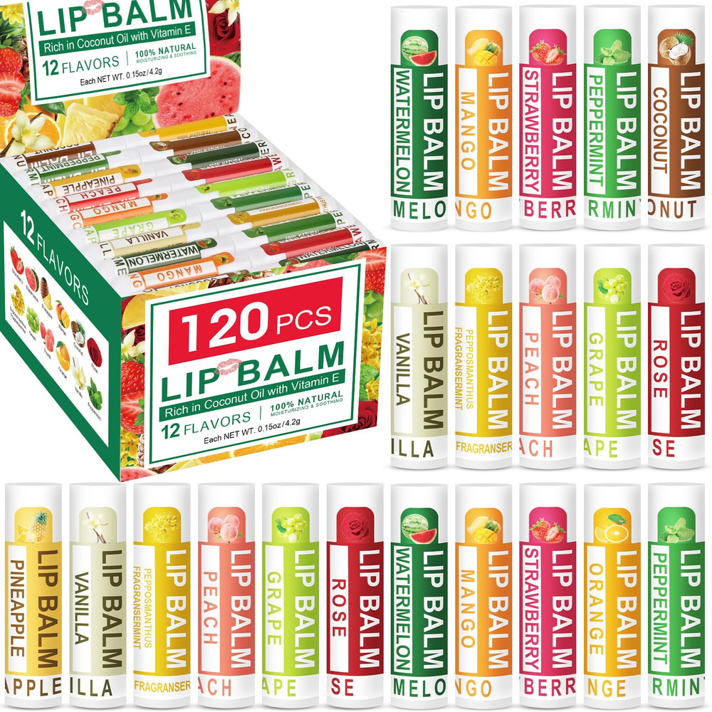 Dmsky lip balm 12 flavors assorted pack provides bulk lip care.